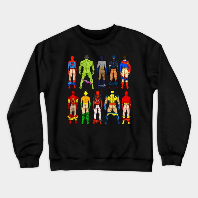 Superhero Butts Crewneck Sweatshirt by notsniwart